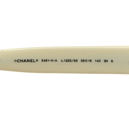 Chanel Acetate Pearl Cat Eye CC Sunglasses 5481-H White 5 of 8