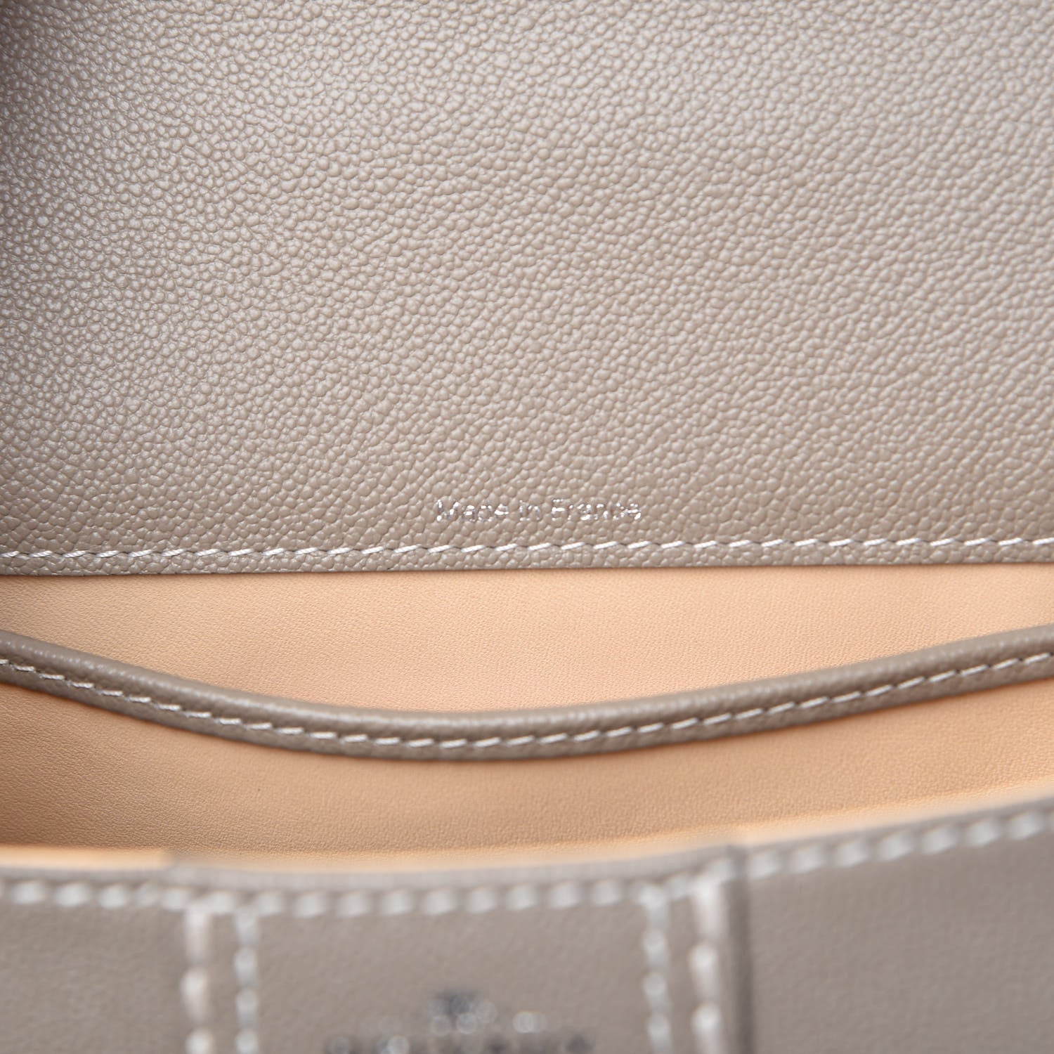 Delvaux Grained Rodeo Calfskin Surpique Mini Brillant Satchel Tourterelle Ivory 7 of 8