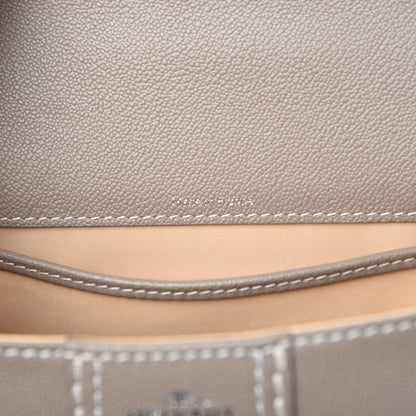 Delvaux Grained Rodeo Calfskin Surpique Mini Brillant Satchel Tourterelle Ivory 7 of 8