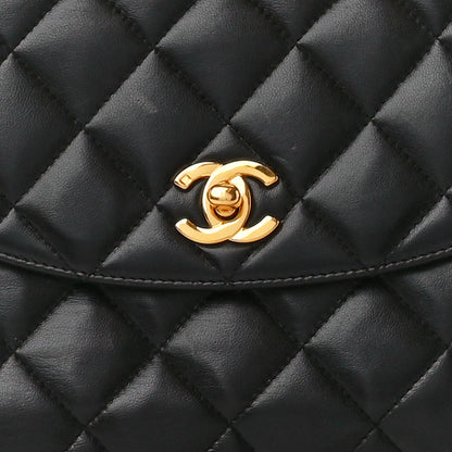 Chanel Lambskin Quilted CC Flap Shoulder Bag Black 9 of 11