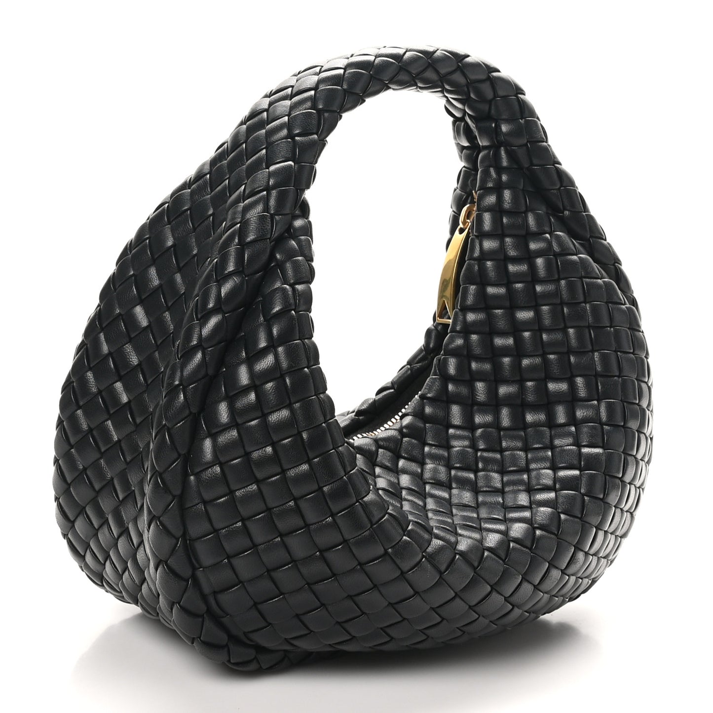 Lambskin Padded Intrecciato Mini Jodie Black