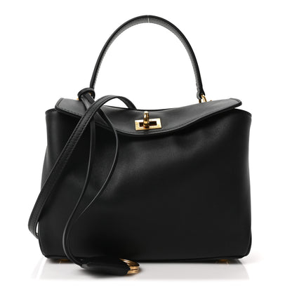 Balenciaga Natural Smooth Calfskin Mini Rodeo Top Handle Handbag Black 1 of 9