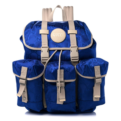 Gucci Econyl Nylon Monogram Off The Grid Utility Pocket Backpack Orient Blue New Plaster 1 of 9