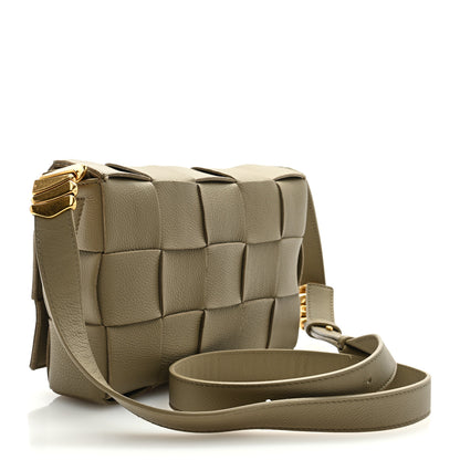 Bottega Veneta Grained Calfskin Maxi Intrecciato Cassette Crossbody Bag Taupe 3 of 8
