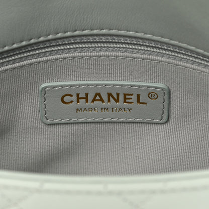 Chanel Lambskin Quilted Mini CC You Flap Light Grey 6 of 12