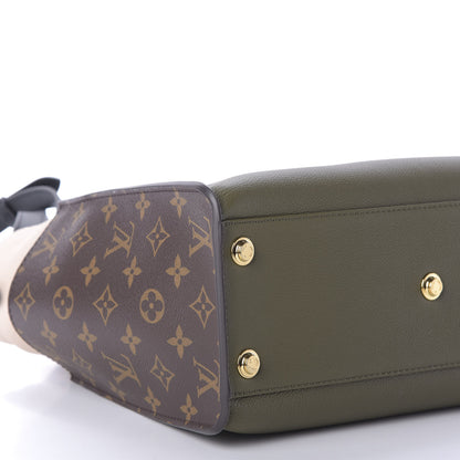 Louis Vuitton Calfskin Monogram On My Side MM Laurier Green Toffee Latte Beige 7 of 11