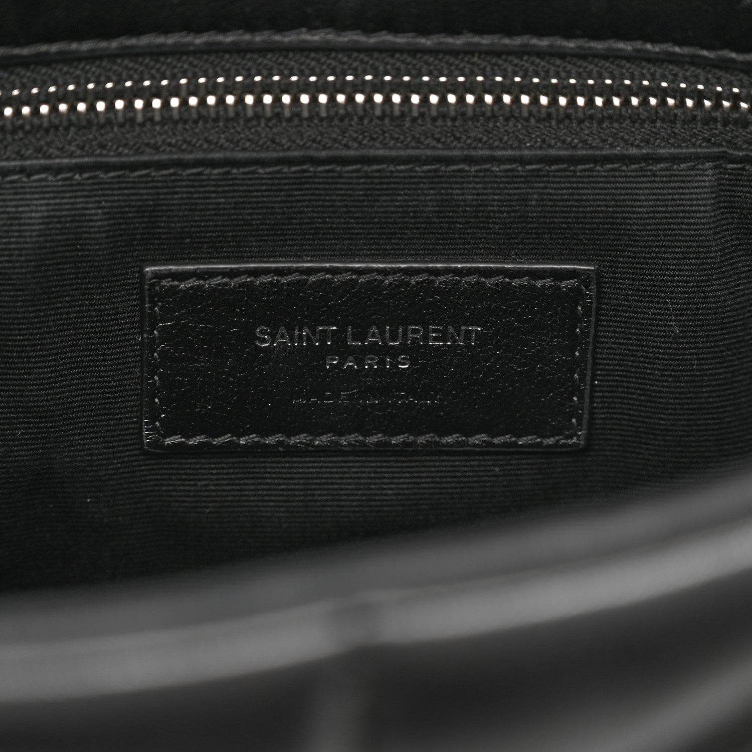 Saint Laurent Lambskin Quilted Toy Loulou Puffer Monogram Chain Satchel Black 7 of 10