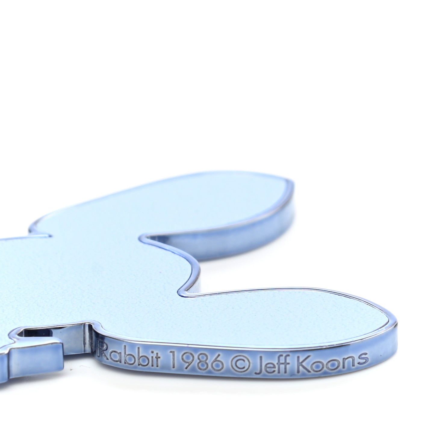 Calfskin Jeff Koons Masters LV Rabbit Bag Charm Blue