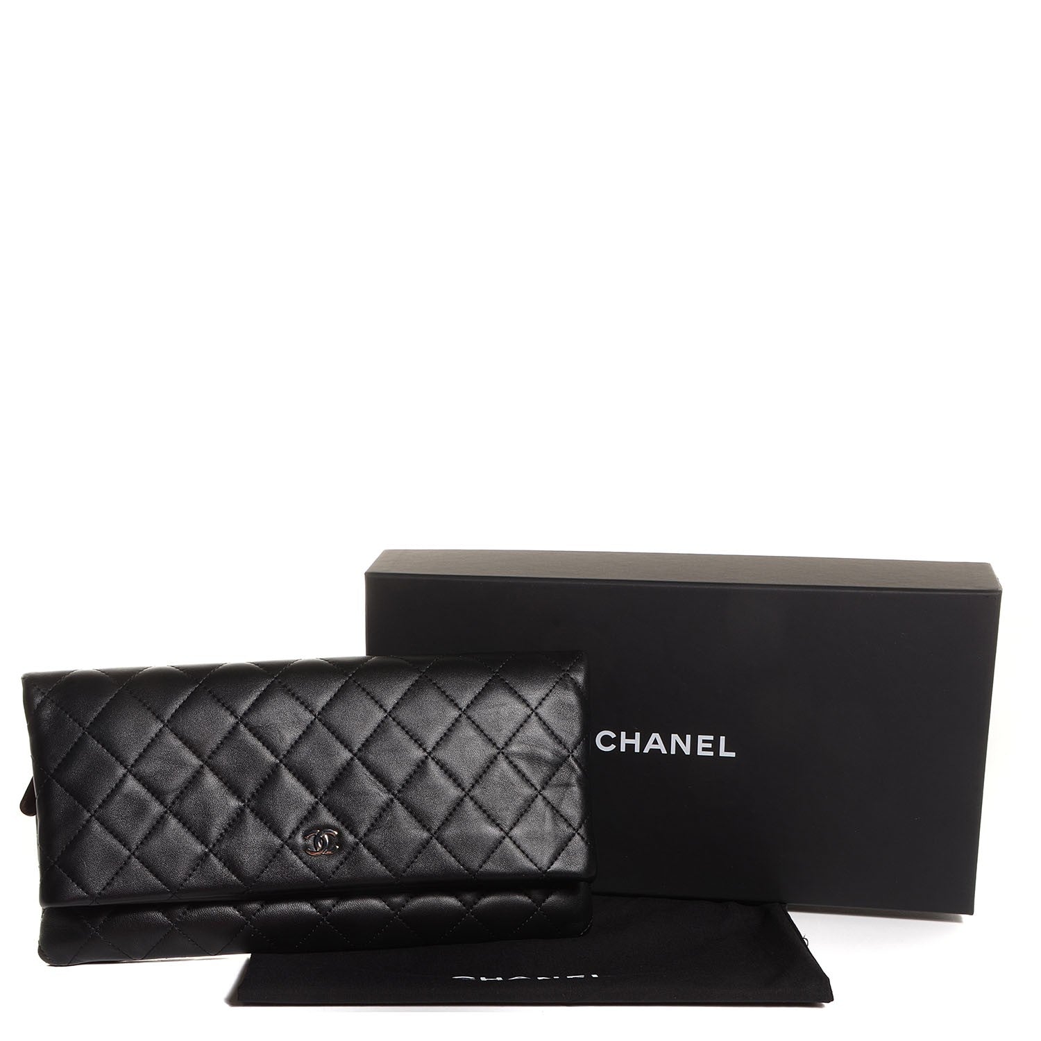 Chanel Lambskin Quilted Beauty Clutch Bag Black 5 of 8