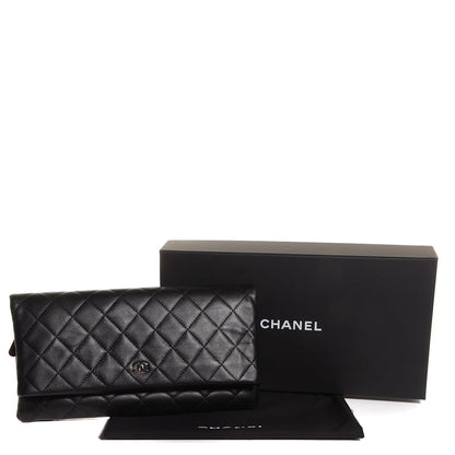 Chanel Lambskin Quilted Beauty Clutch Bag Black 5 of 8