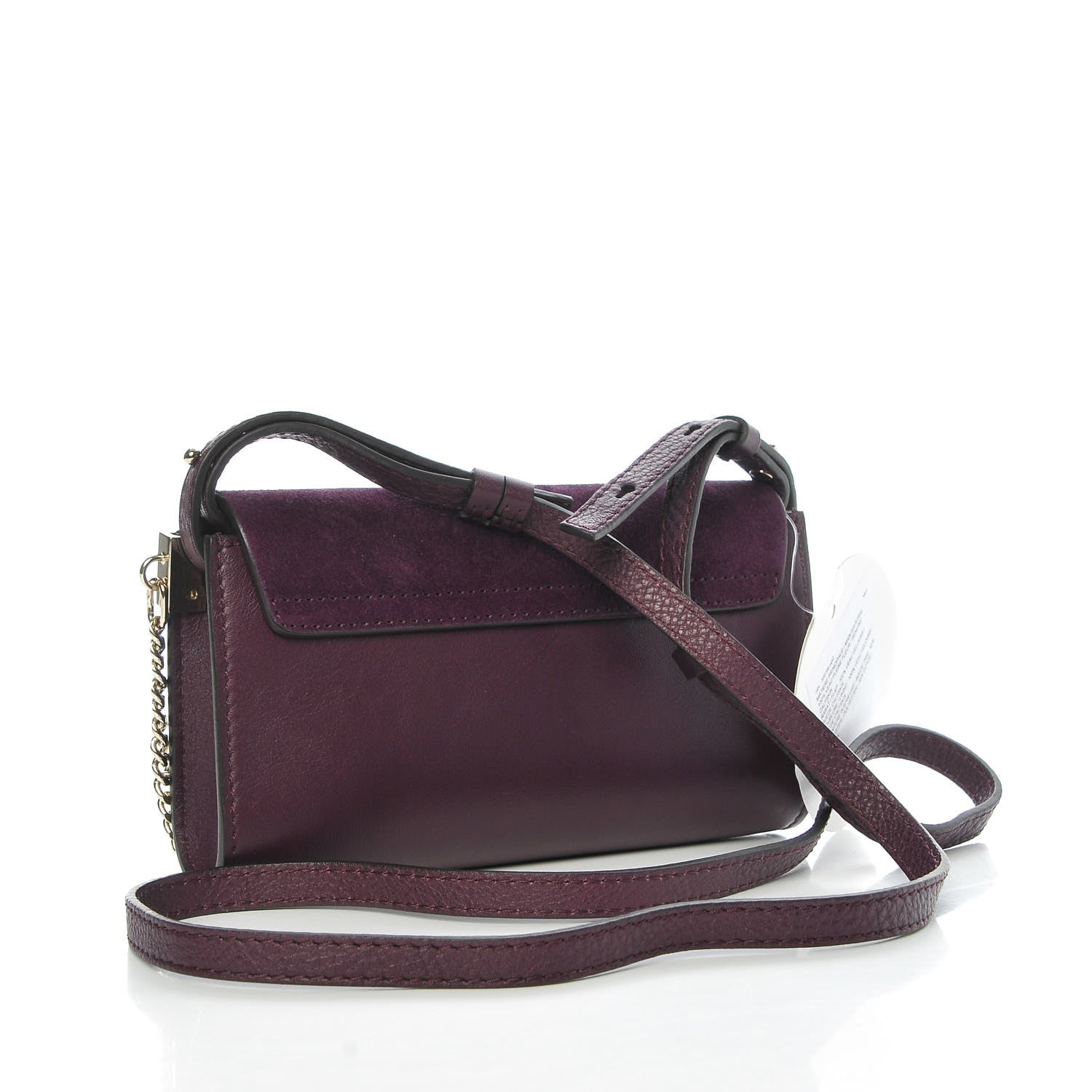Chloe Suede Calfskin Mini Faye Shoulder Bag Intense Violine 3 of 7