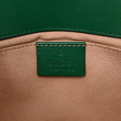 Gucci Calfskin Matelasse Mini GG Marmont Shoulder Bag Emerald Green 6 of 13