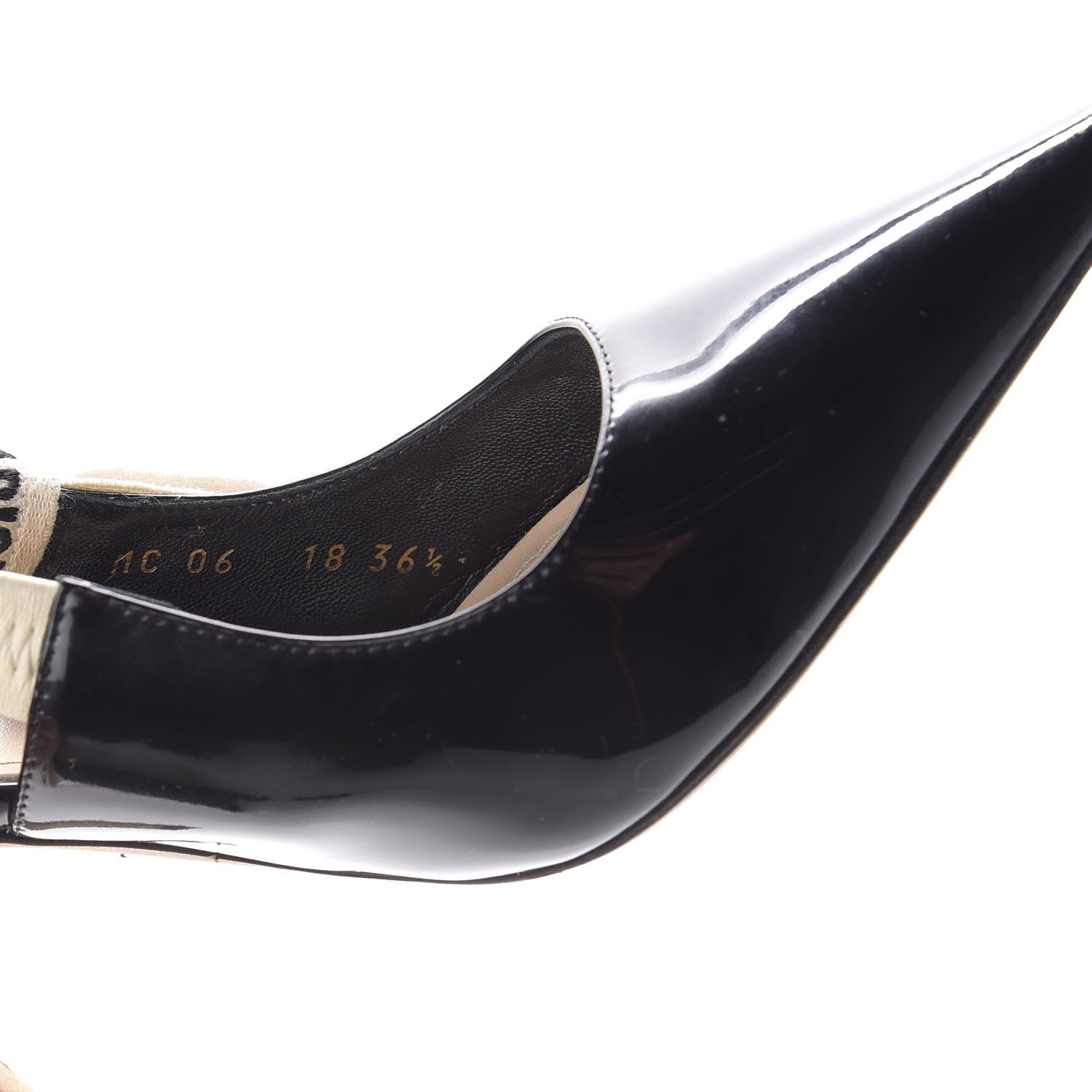Christian Dior Patent Ribbon J'Adior Slingback 100mm Pumps 36.5 Black 9 of 12