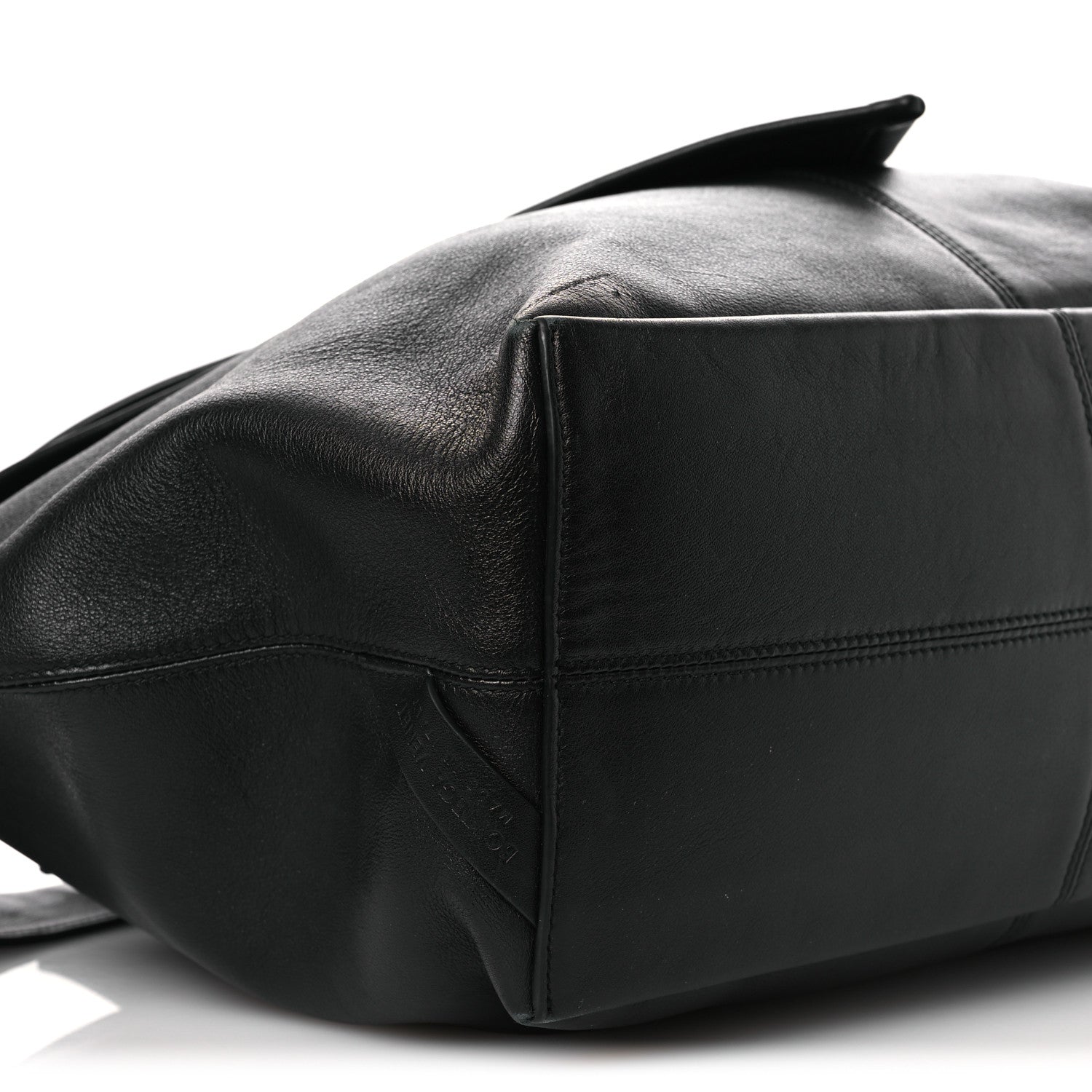 Bottega Veneta Silky Calfskin Medium Sawyer Messenger Bag Black 9 of 14