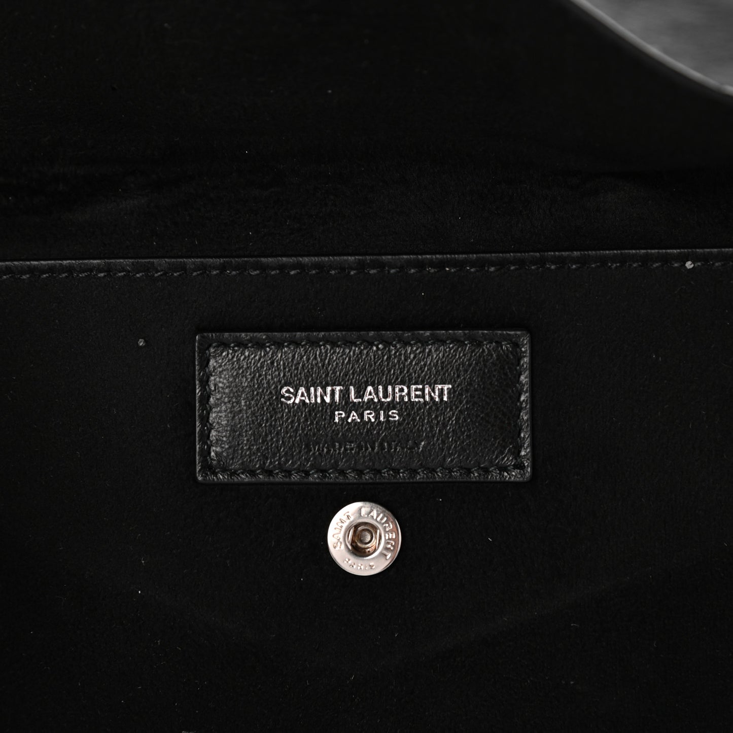 Lambskin Teddy Drawstring Bag Black