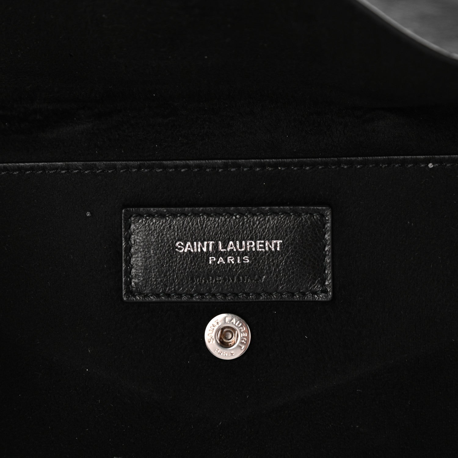 Saint Laurent Lambskin Teddy Drawstring Bag Black 6 of 8