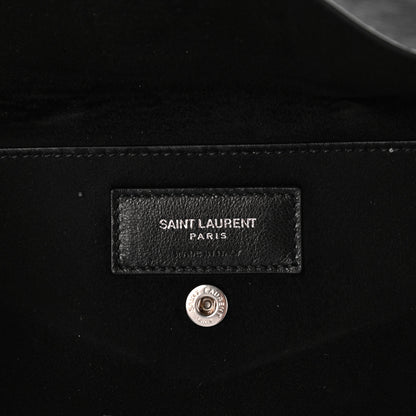 Saint Laurent Lambskin Teddy Drawstring Bag Black 6 of 8