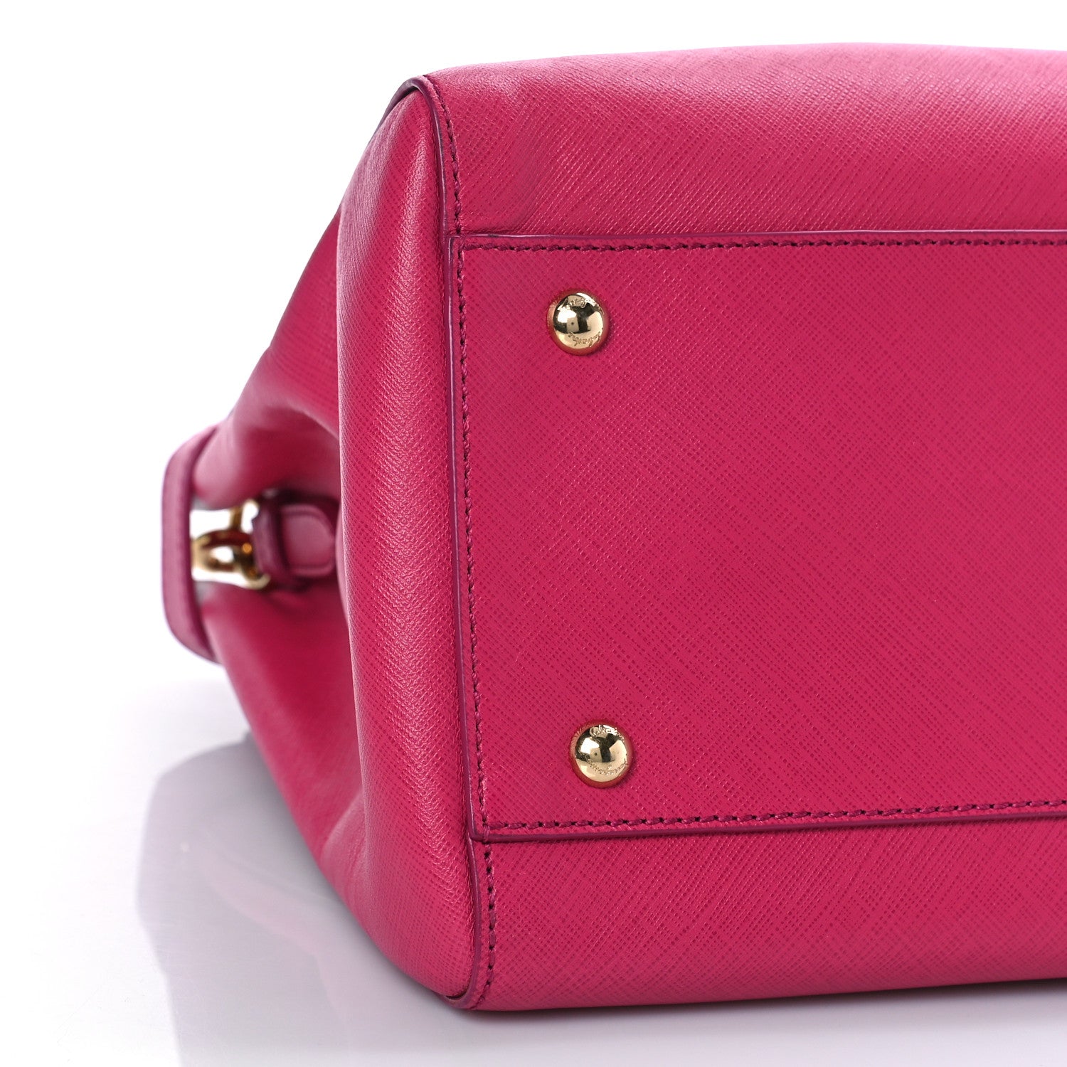 Salvatore Ferragamo Printed Calfskin Beky Tote Pink 7 of 9