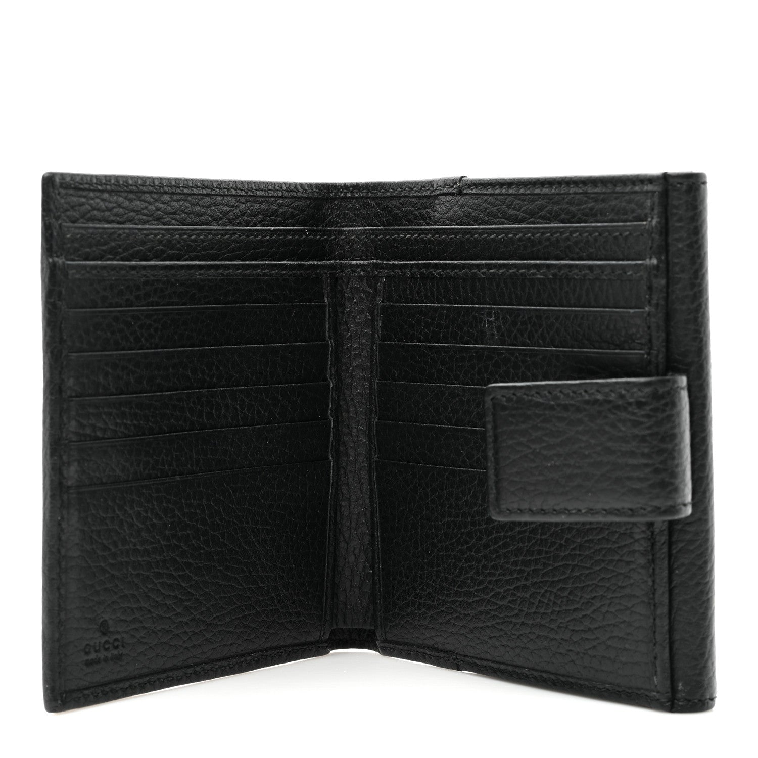 Gucci Dollar Calfskin Double G French Flap Wallet Black 5 of 7
