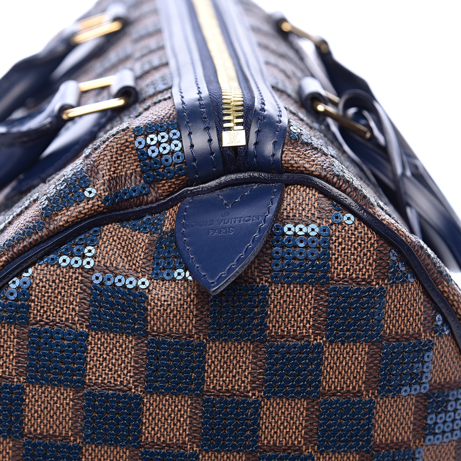 Louis Vuitton Damier Paillettes Speedy 30 Blue 7 of 10