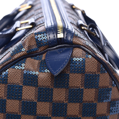 Louis Vuitton Damier Paillettes Speedy 30 Blue 7 of 10