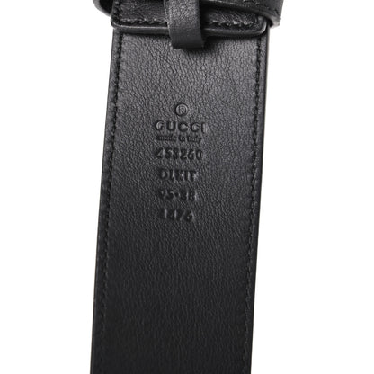 Gucci Moon Calfskin Pearl Double G 40mm Belt 95 38 Black Cream 3 of 5