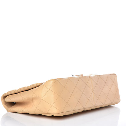 Chanel Lambskin Quilted Jumbo Single Flap Beige Clair 5 of 18