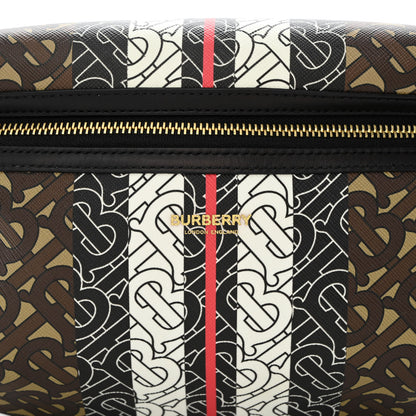 Burberry E-Canvas Monogram Stripe Medium Sonny Bum Bag Bridle Brown 8 of 10