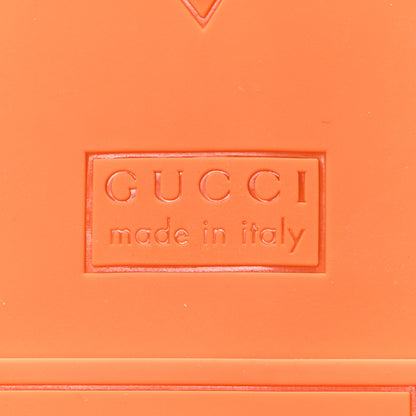 Gucci Rubber Interlocking G Womens Slide Sandals 38 Persimmon Orange 7 of 10