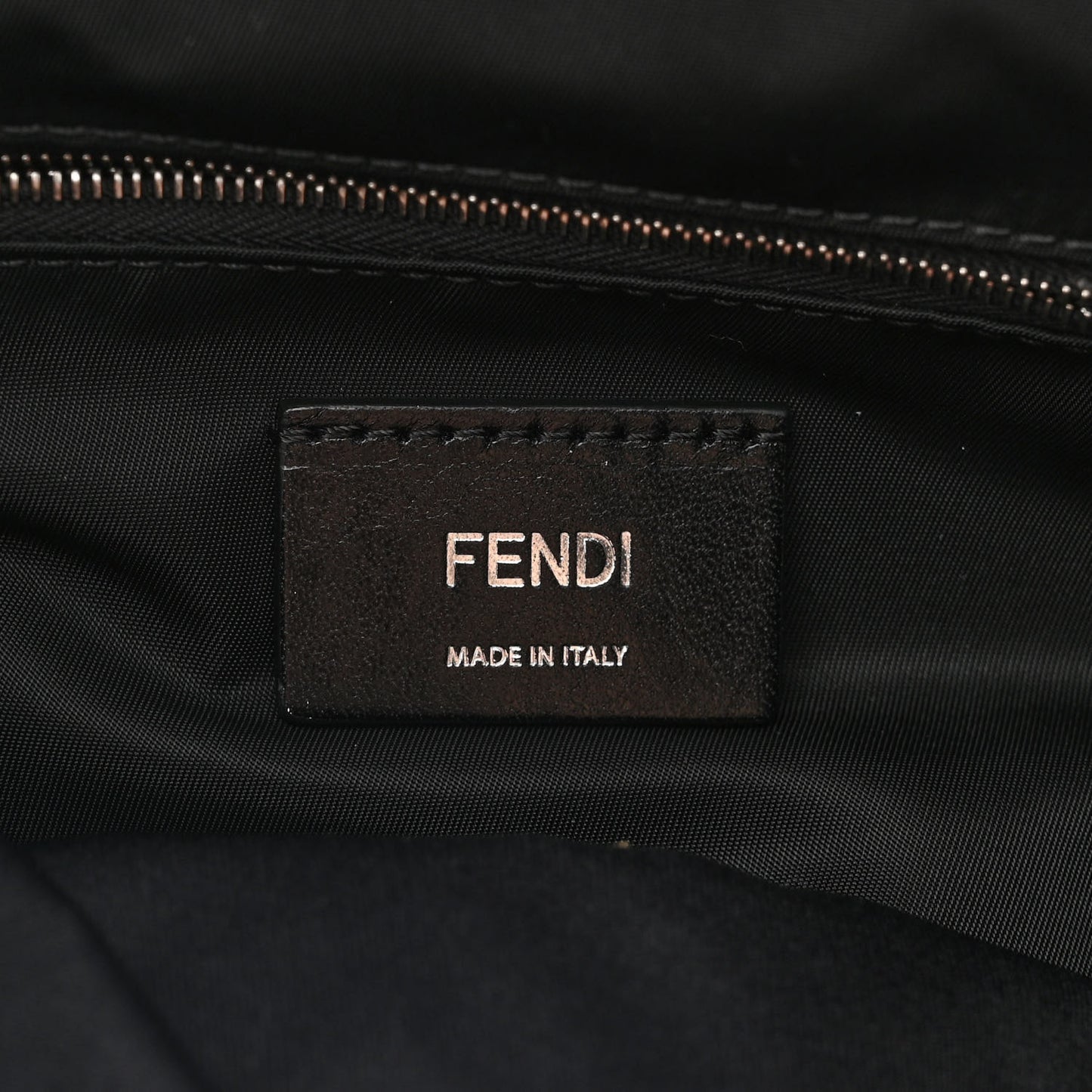 Suede Nylon Santander Cuoio Romano Bi-Color FF Embossed Small Fendiness Backpack Piombo Fango Grigio Polvere Asphalto