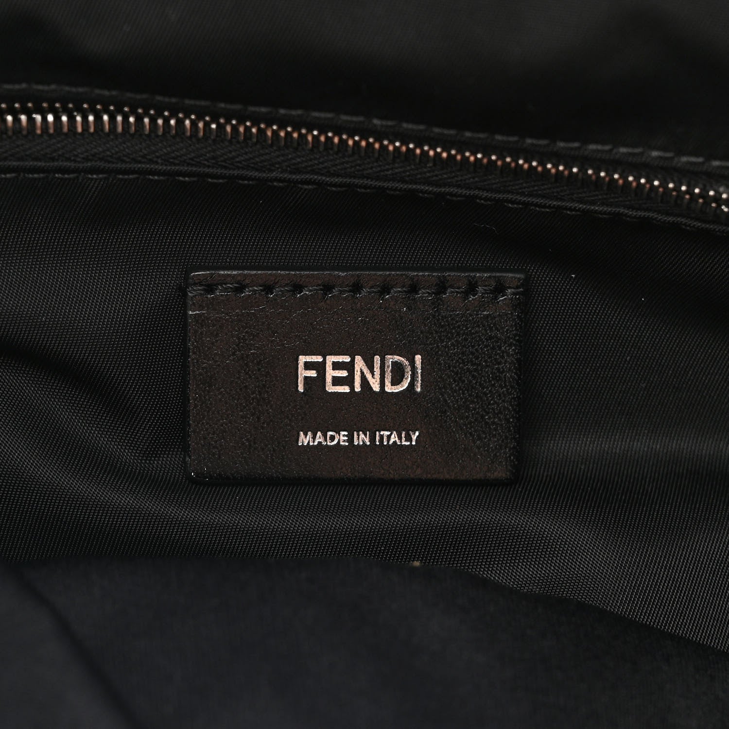 Fendi Suede Nylon Santander Cuoio Romano Bi-Color FF Embossed Small Fendiness Backpack Piombo Fango Grigio Polvere Asphalto 6 of 11