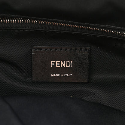 Fendi Suede Nylon Santander Cuoio Romano Bi-Color FF Embossed Small Fendiness Backpack Piombo Fango Grigio Polvere Asphalto 6 of 11