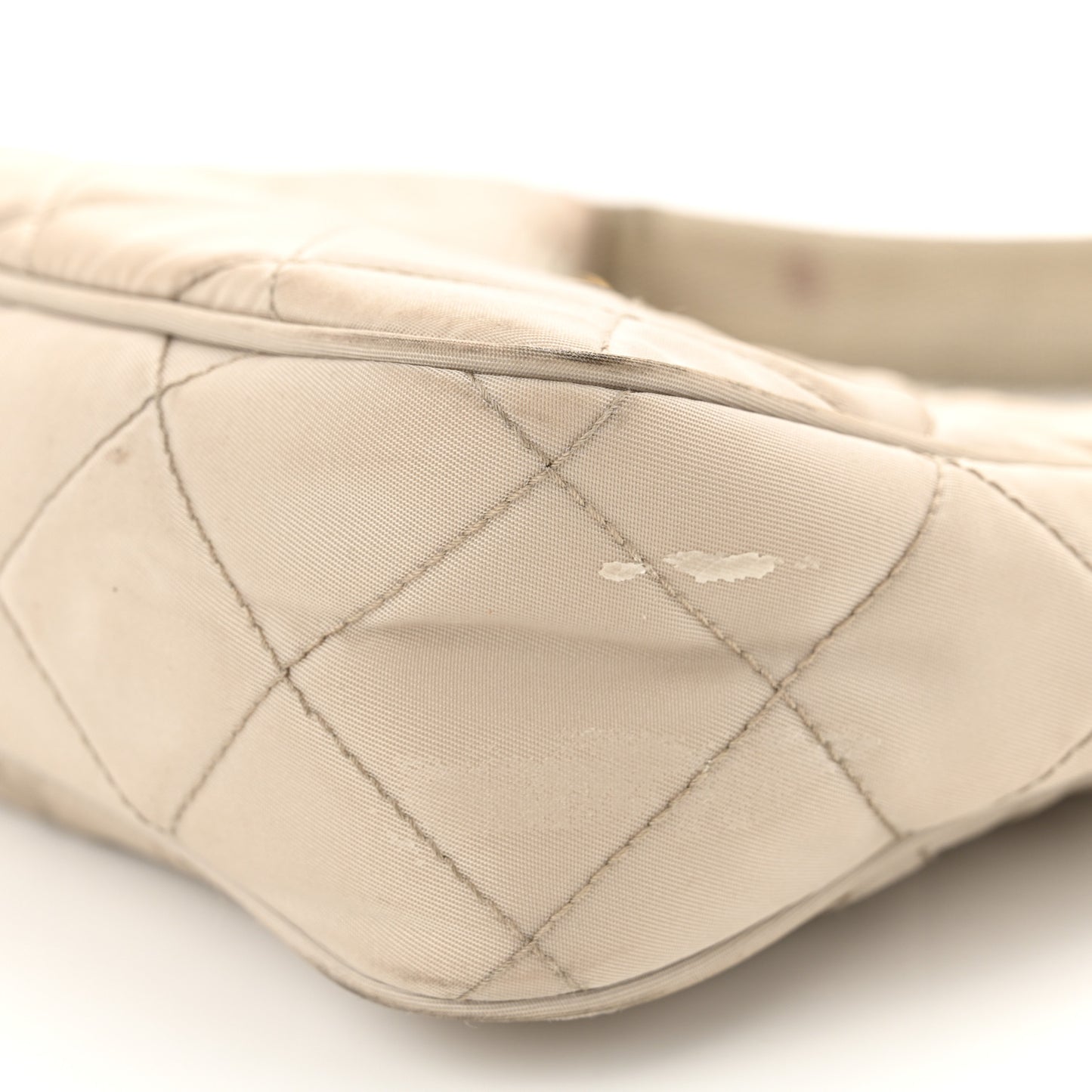 Tessuto Nylon Stitched Shoulder Bag Pomice