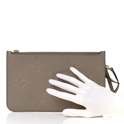 Louis Vuitton Empreinte Monogram Giant Neverfull MM Pochette Tourterelle 2 of 5