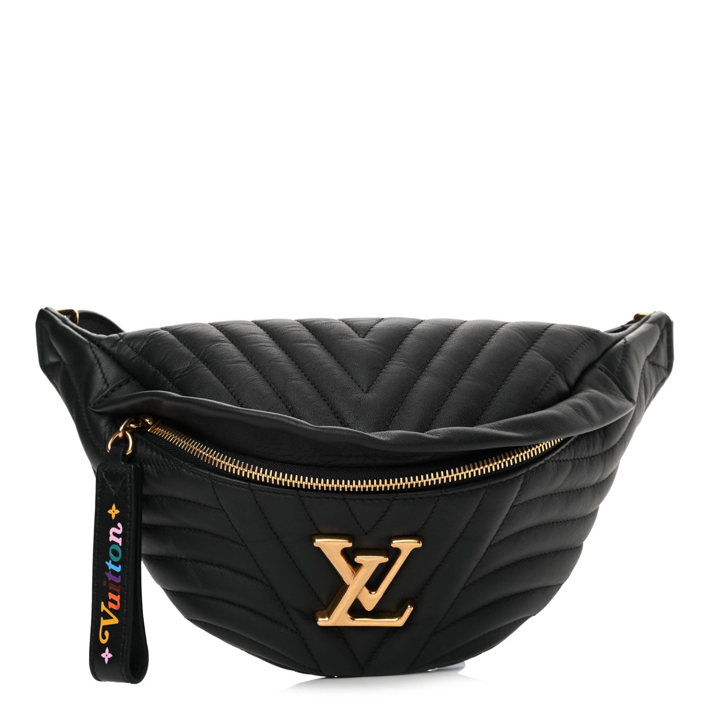 Calfskin Quilted New Wave Bumbag Black