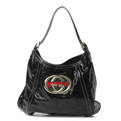 Gucci Dialux Medium Britt Shoulder Bag Black 1 of 10