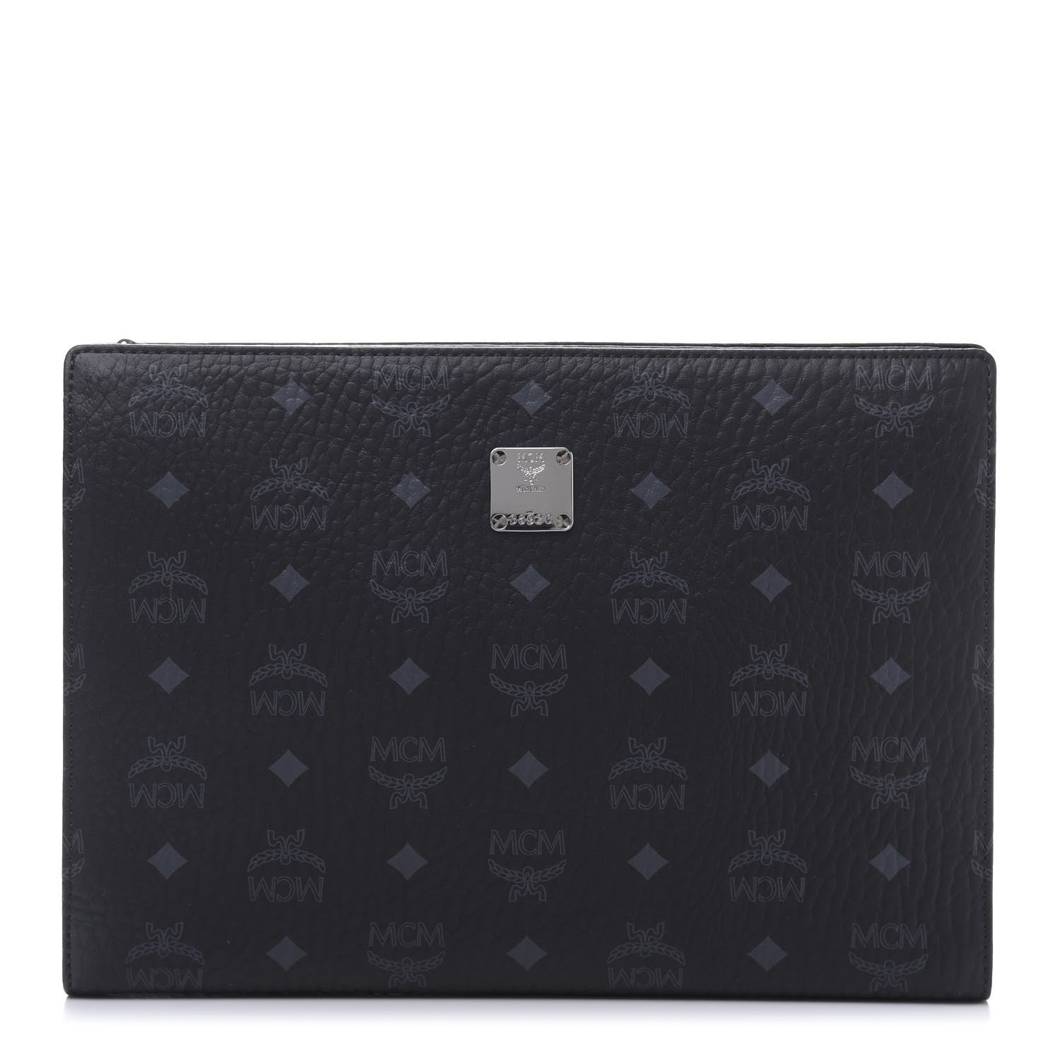 MCM Visetos Medium Zip Pouch Black 1 of 10