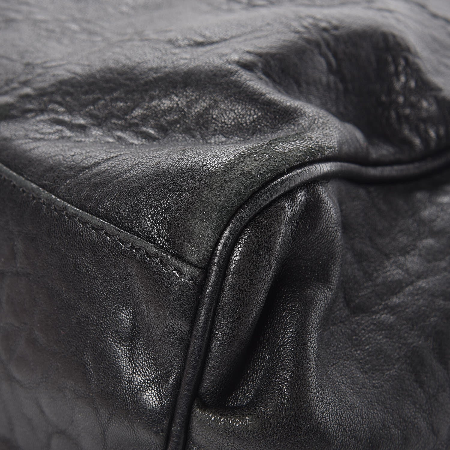 Fendi Crinkled Lambskin Mia Degrade Shopper Black 13 of 17