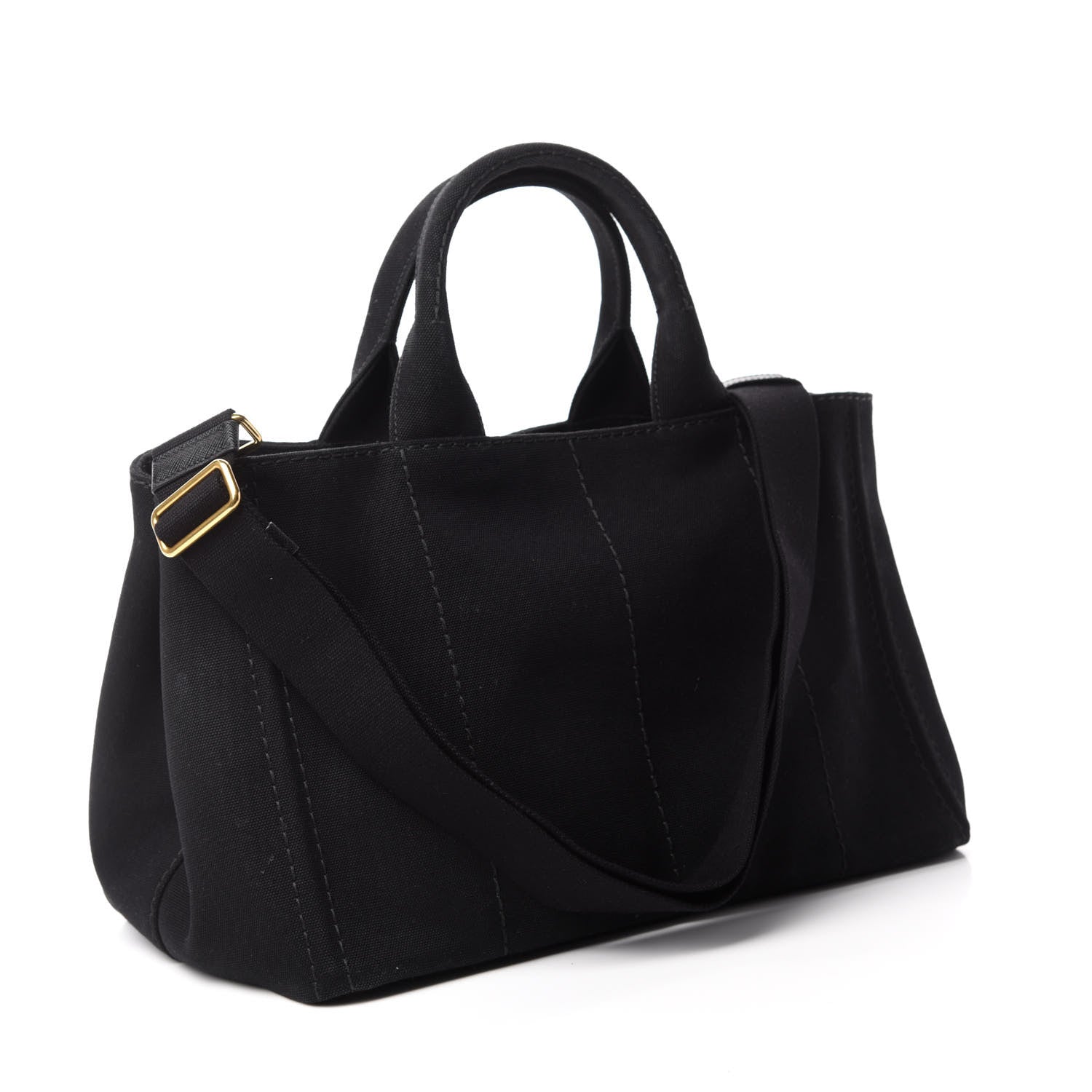 Prada Canapa Logo Tote Black 3 of 12