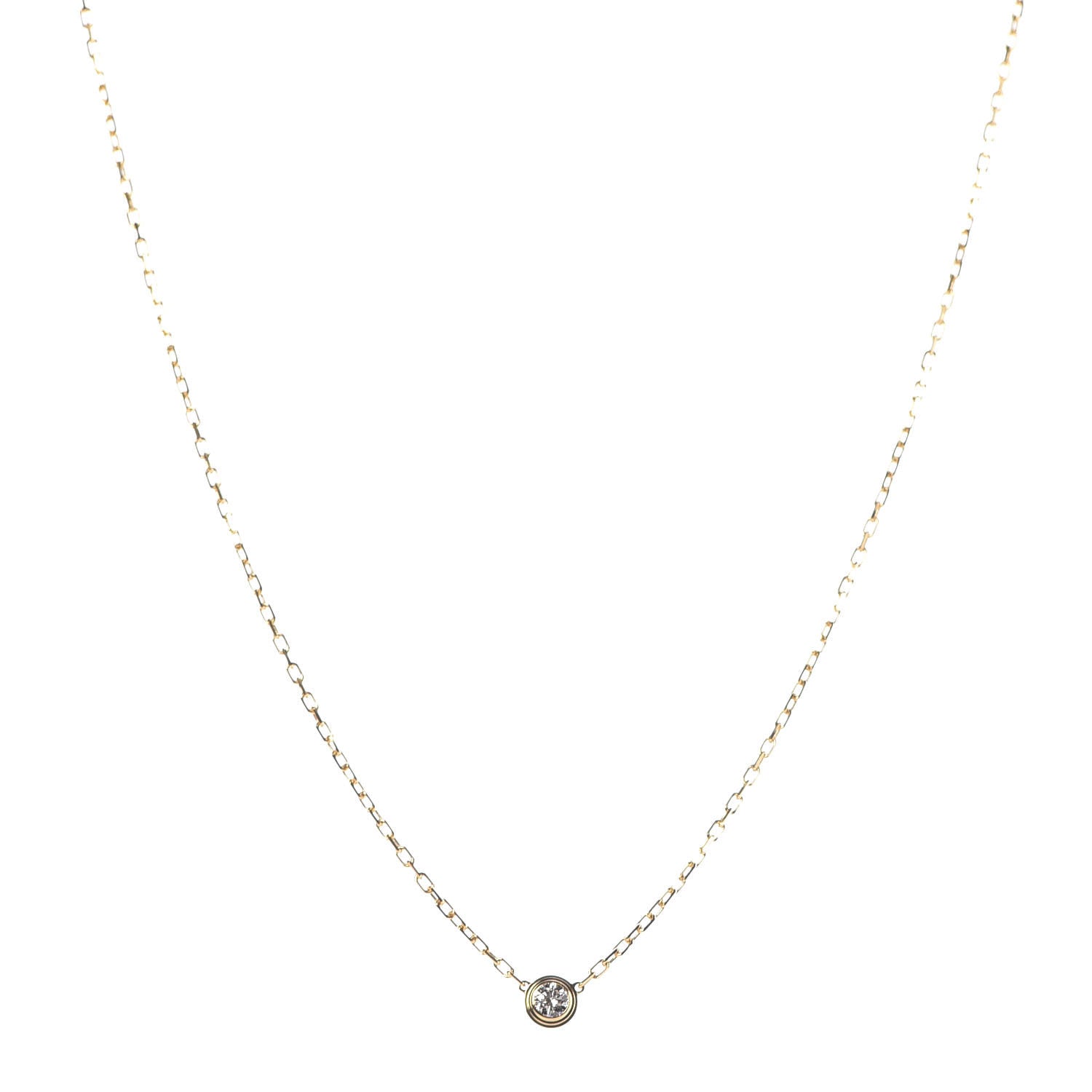 Cartier 18K Yellow Gold Diamond SM D'Amour Pendant Necklace 1 of 5