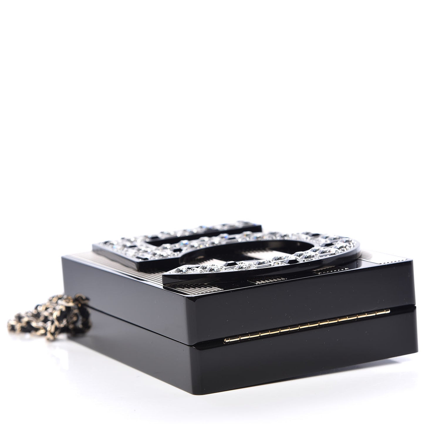 Plexiglass Strass N°5 Minaudiere Black Gold