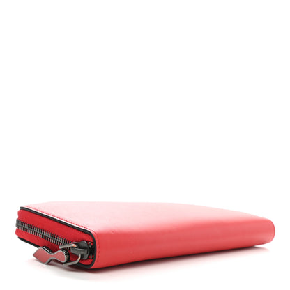 Christian Louboutin Calfskin Panettone Zip Around Wallet Red Black 4 of 7
