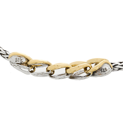 John Hardy Sterling Silver 18K Yellow Gold Asli Classic Chain Link Station Bracelet 3 of 4