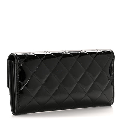 Chanel Patent Quilted Large Brilliant Flap Wallet Black 3 of 13