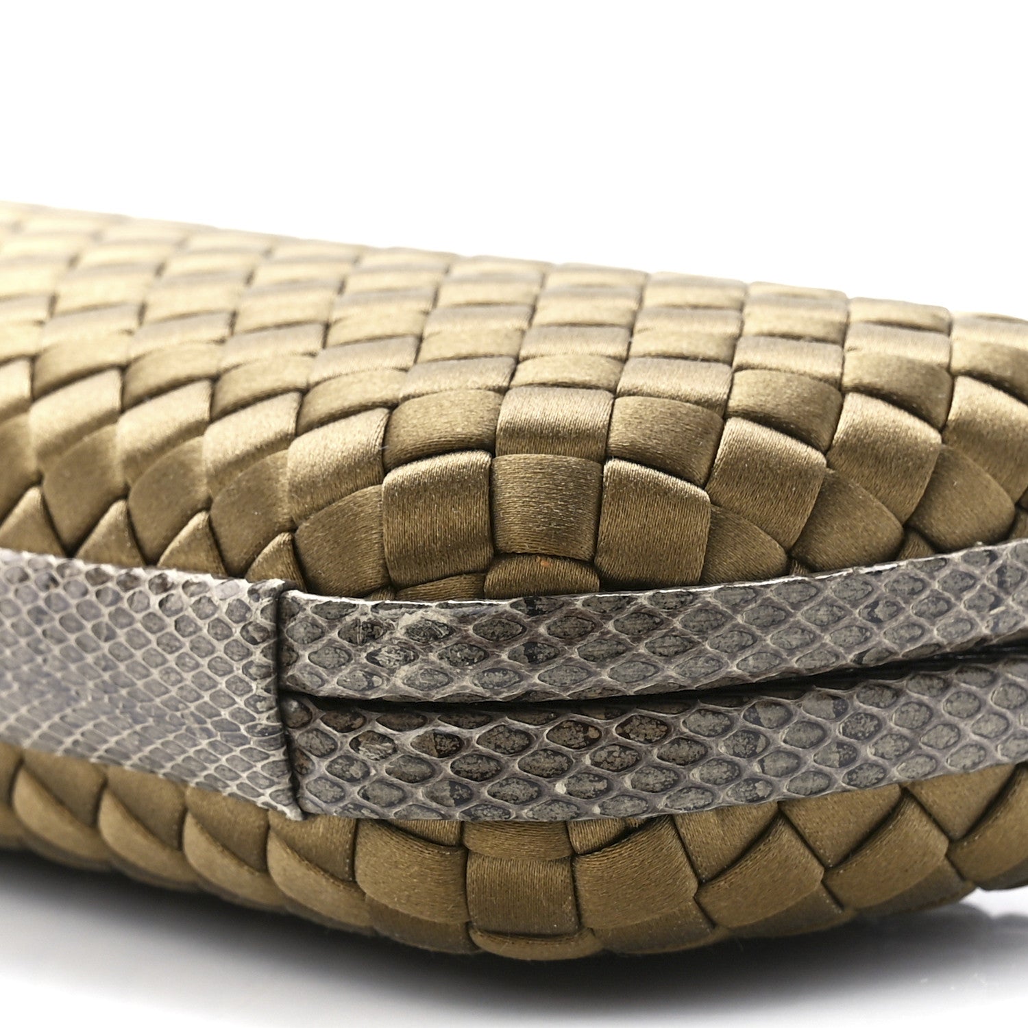 Bottega Veneta Satin Intreccio Impero Ayers Stretch Knot Clutch Light Brown 10 of 10