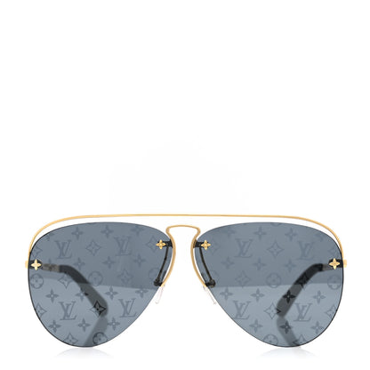 Louis Vuitton Monogram Grease Sunglasses Z1172W Gold 2 of 7