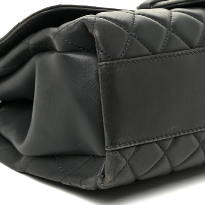Chanel Lambskin Quilted Jumbo Coco Loop Flap Charcoal Grey 10 of 22