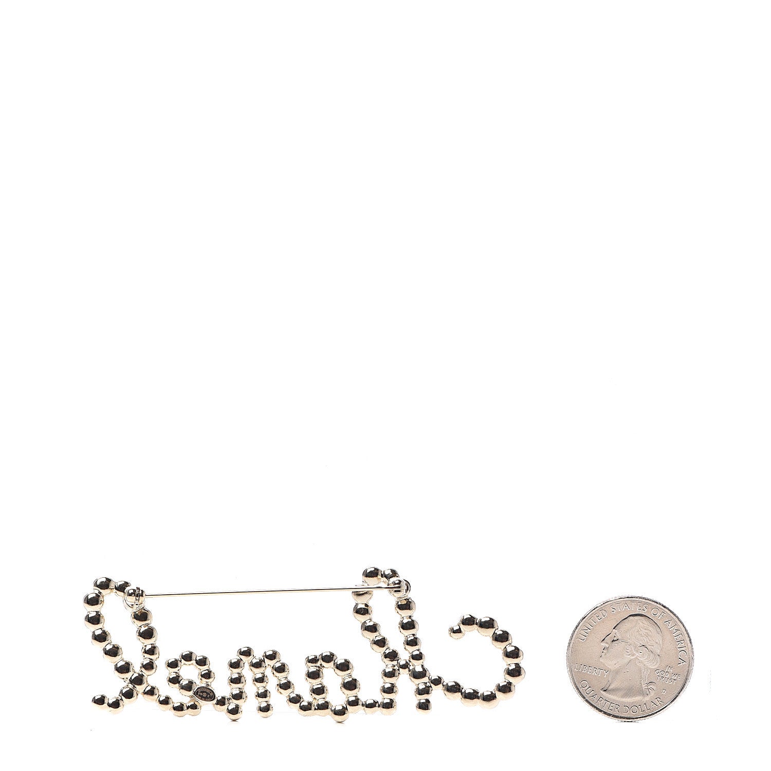 Chanel Metal Glass Swirling Pearls Brooch Pin Gold 2 of 4