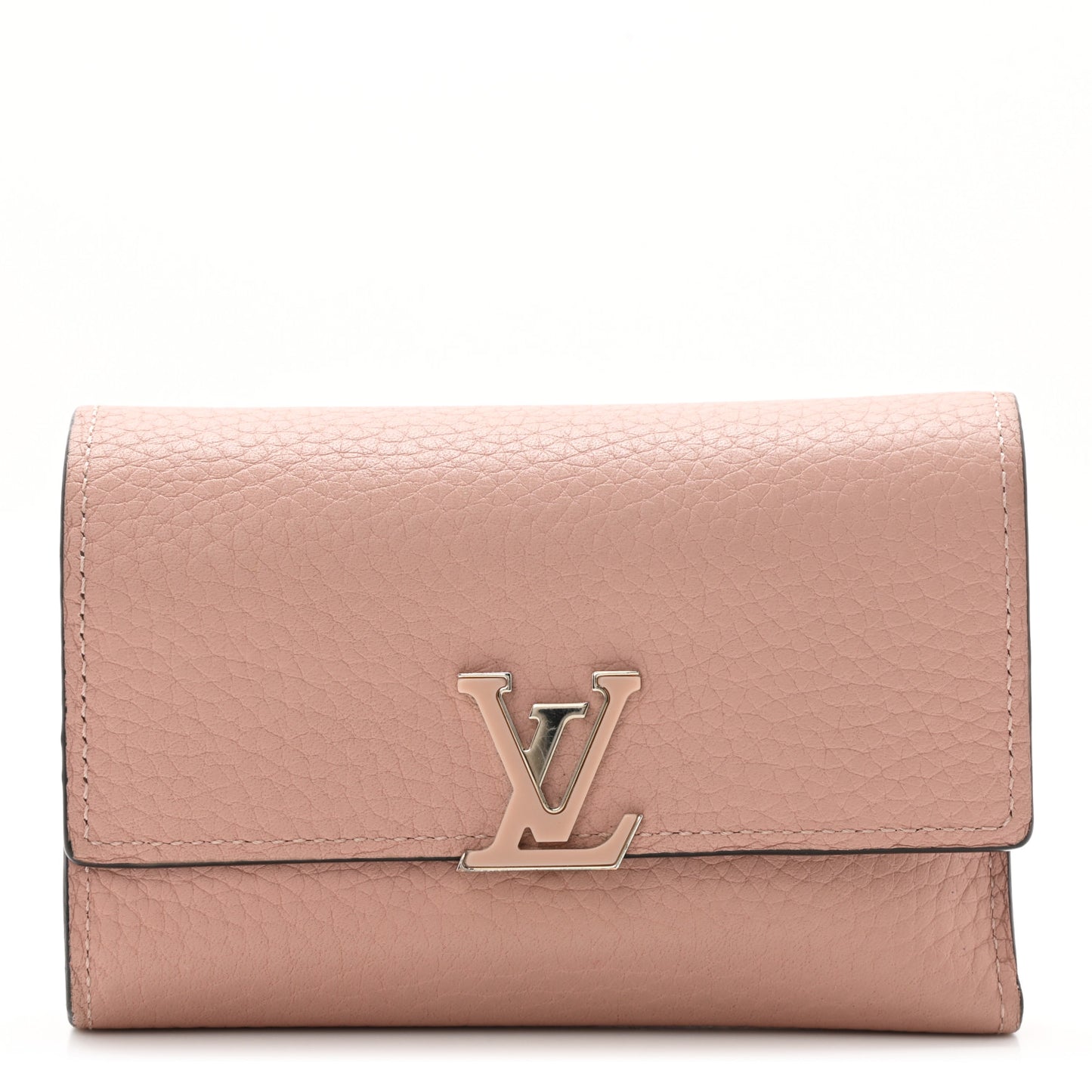 Taurillon Capucines Compact Wallet Magnolia