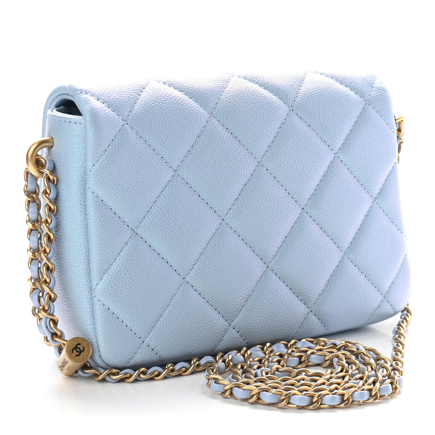 Chanel Iridescent Caviar Quilted Mini My Perfect Flap Light Blue 3 of 9